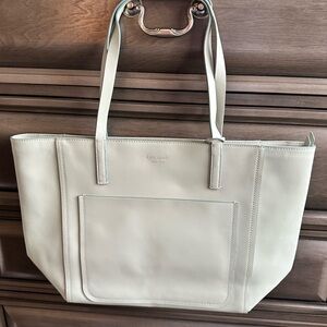 Kate Spade Light Green Leather Tote